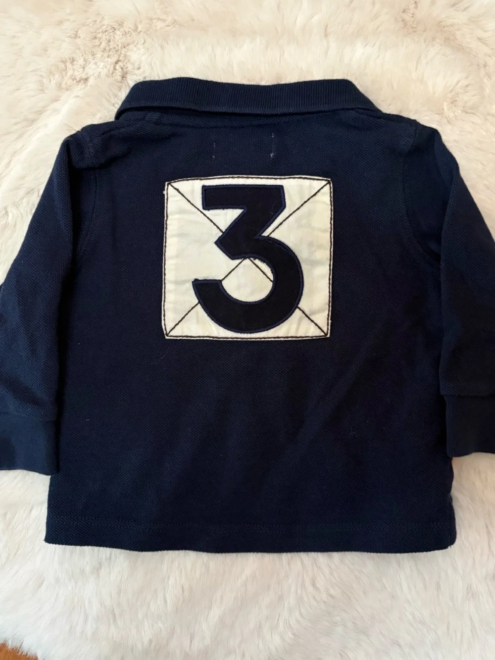 Ralph Lauren Long Sleeve Infant Polo with Crest Size 3M NWOT